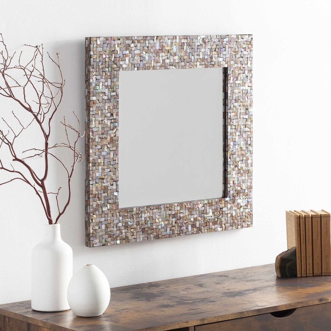 Lanot Bronze Mosaic Tile Mirror