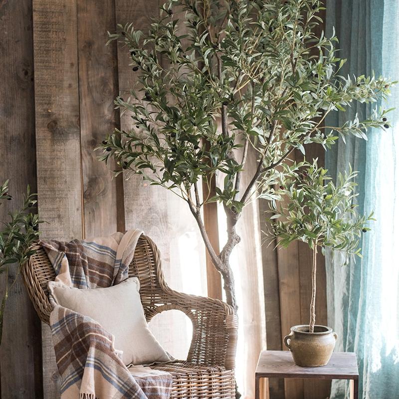 Large Potted Artificial Olive Tree - 94"
