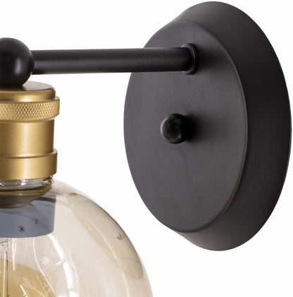 Leabrook Black and Bronze Metal Wall Sconce