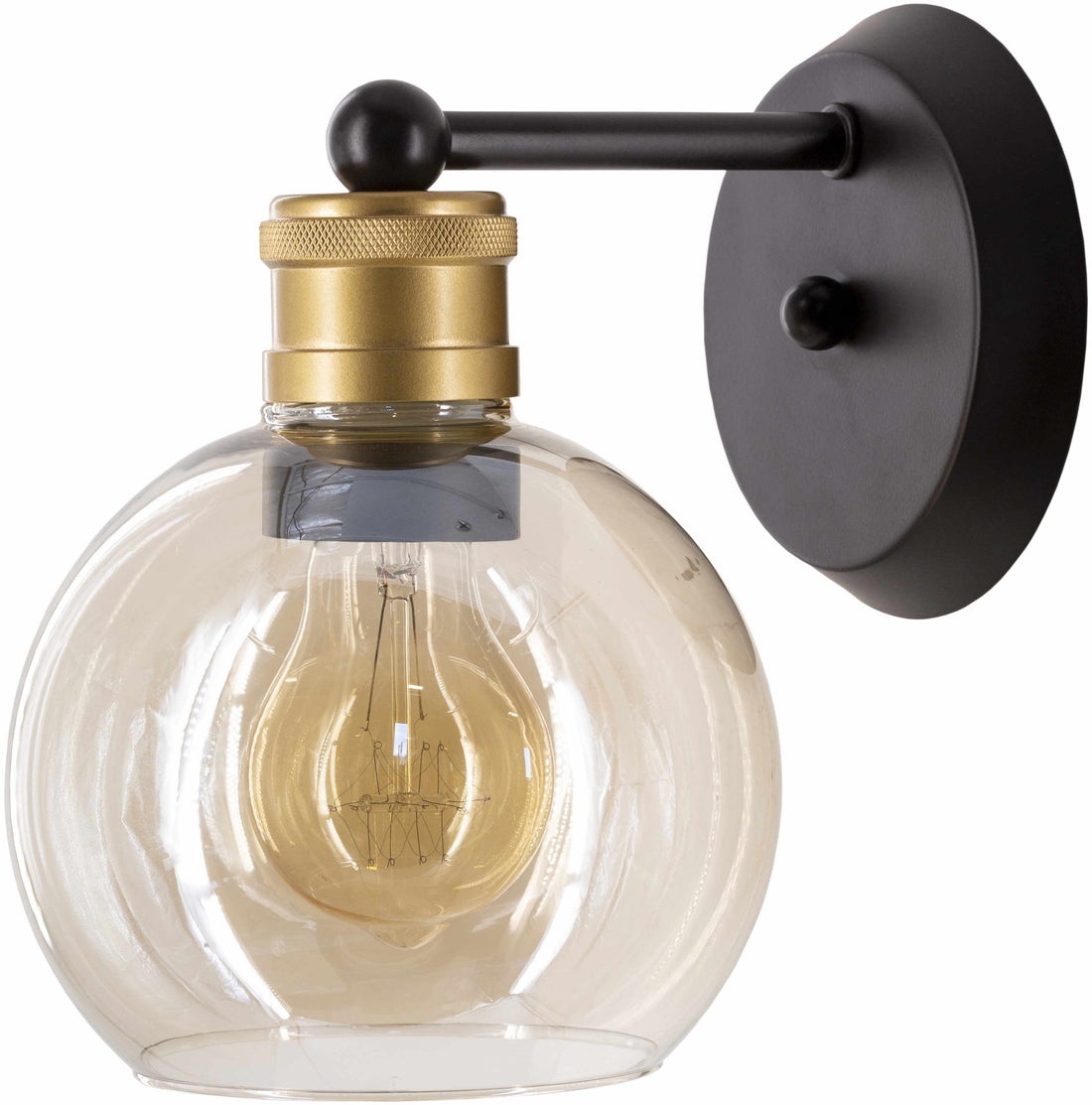 Leabrook Black and Bronze Metal Wall Sconce