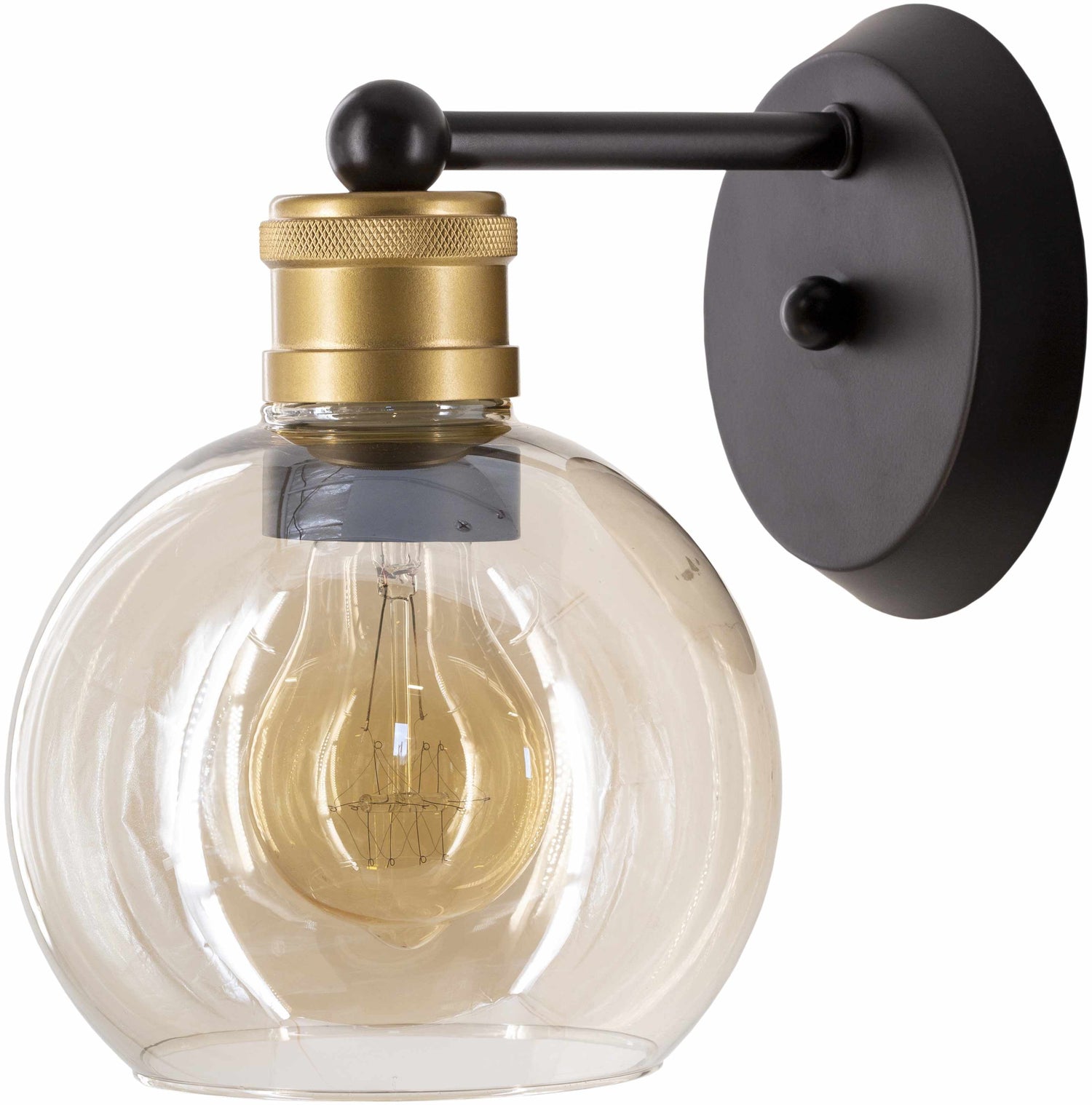 Leabrook Black and Bronze Metal Wall Sconce