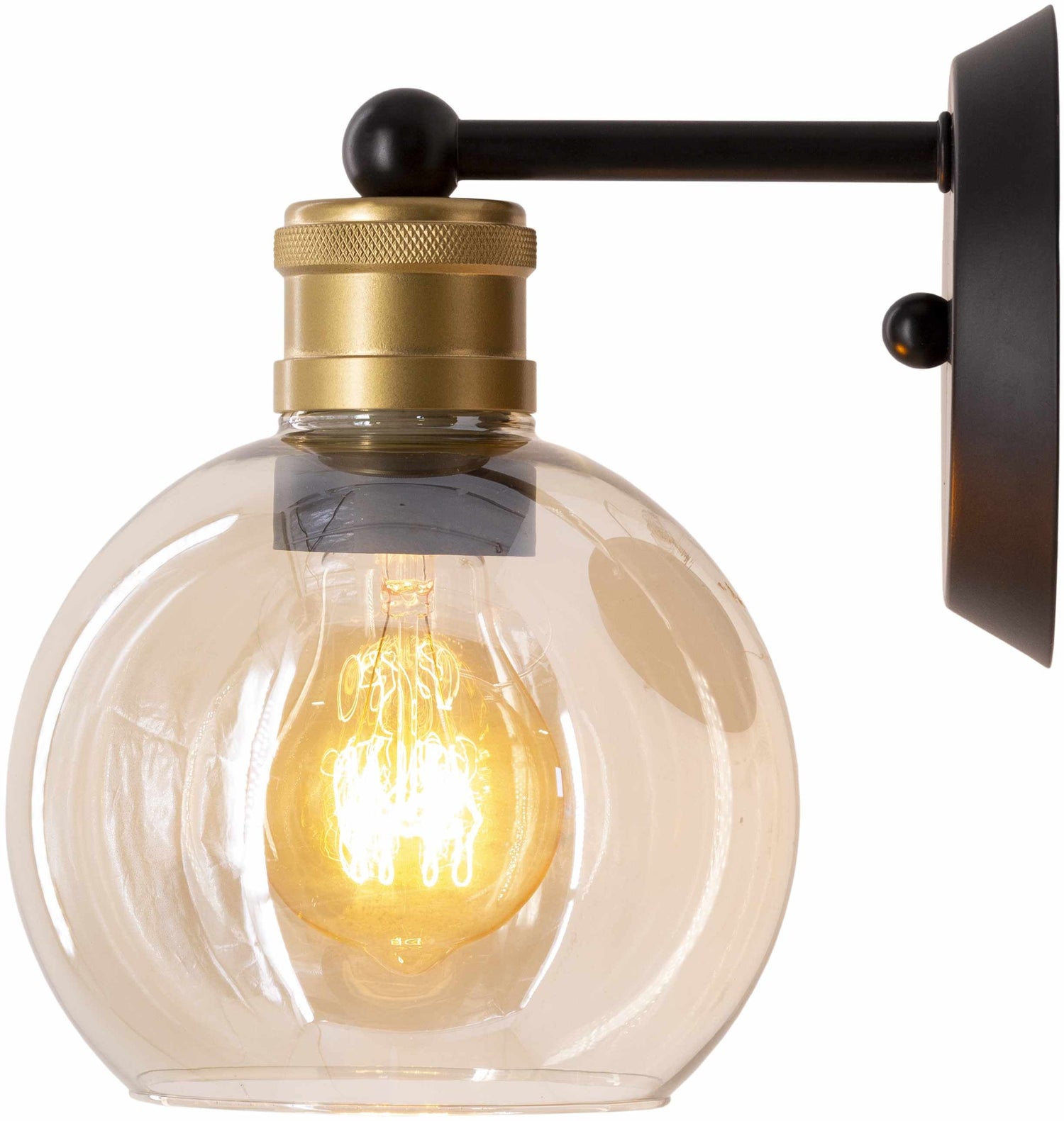 Leabrook Black and Bronze Metal Wall Sconce
