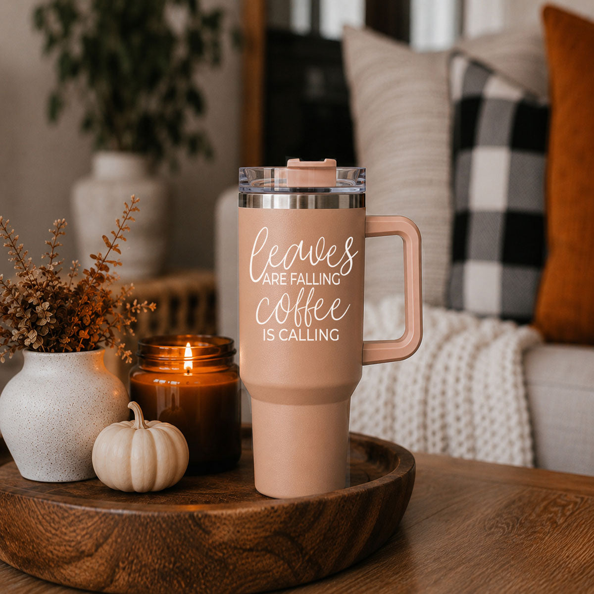 Leaves Falling 40oz Insulated Tumbler