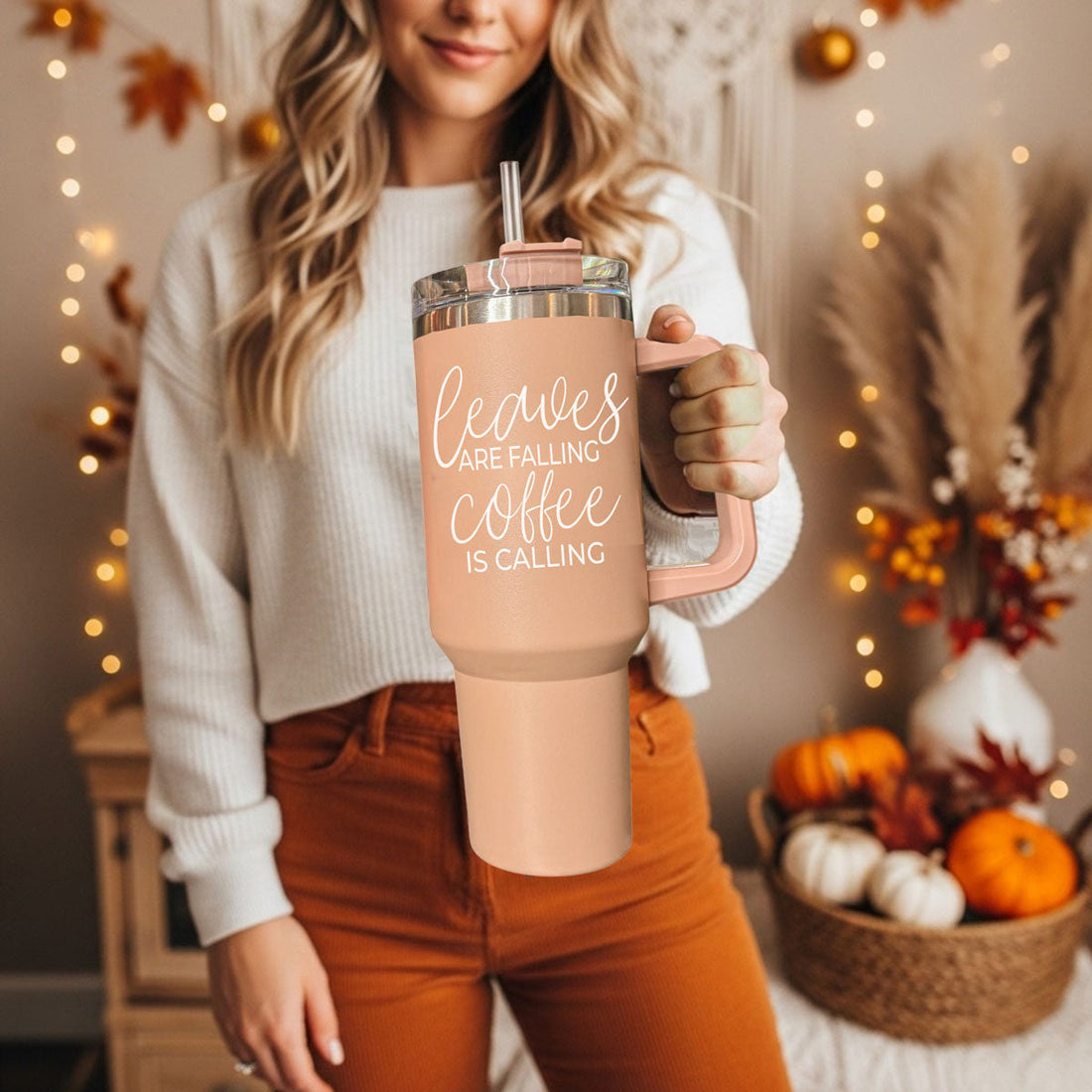 Leaves Falling 40oz Insulated Tumbler