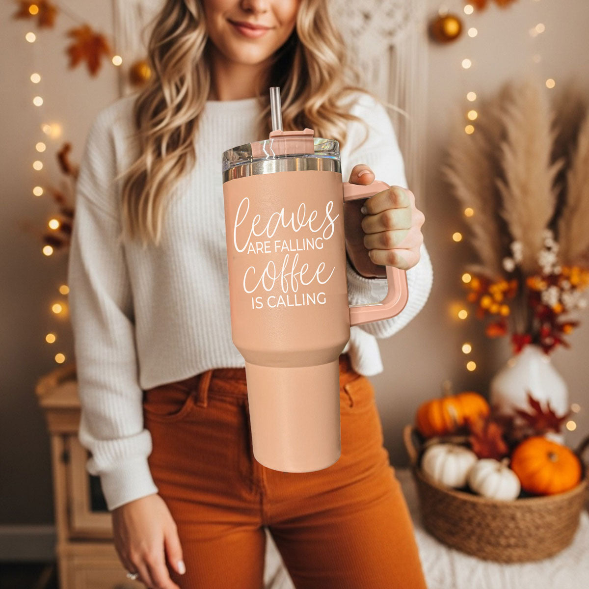 Leaves Falling 40oz Insulated Tumbler