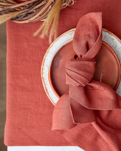Linen Bundle: Runner &amp; 6 Napkins (Russet)