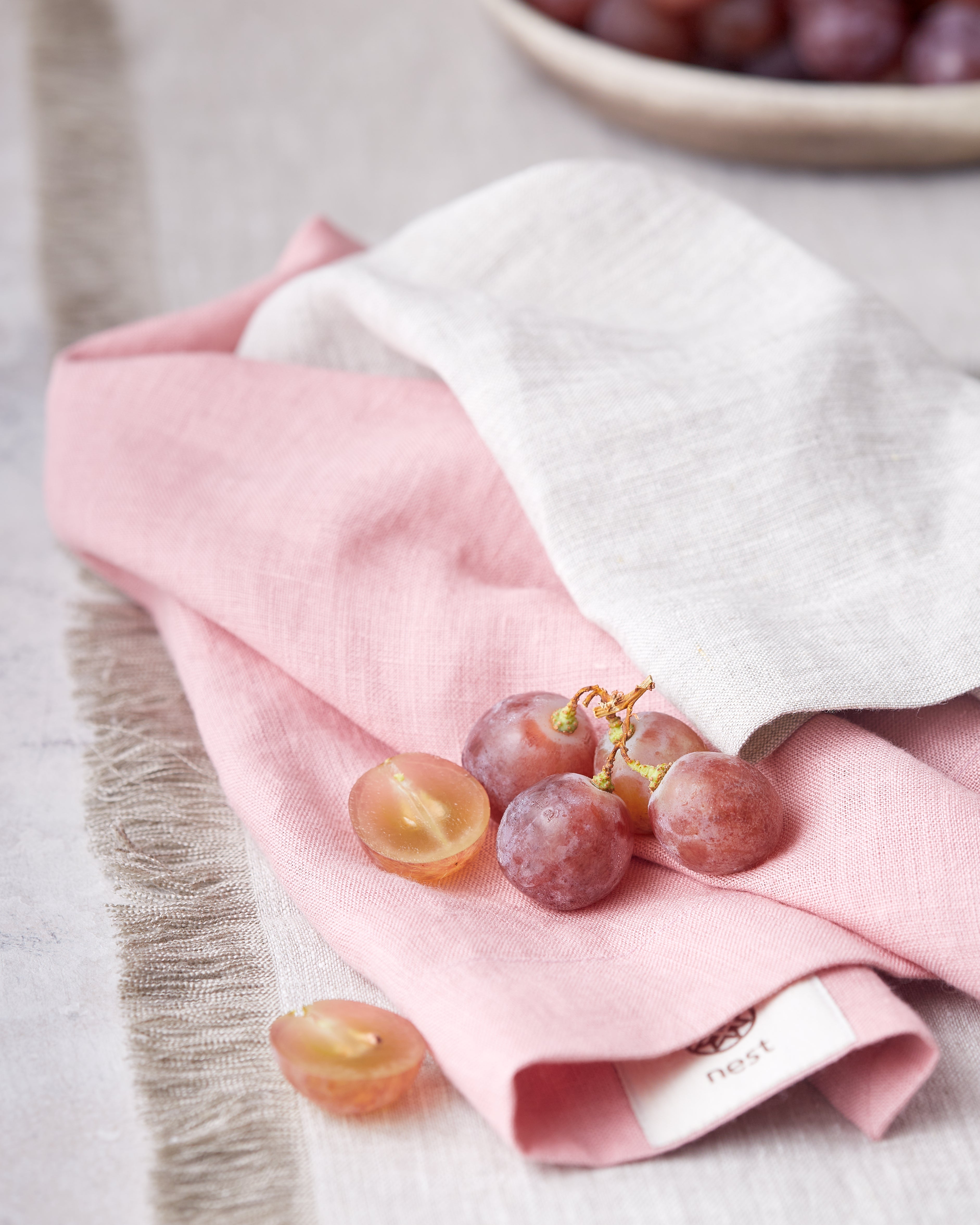 Linen Bundle: Runner with Fringe &amp; 4 Napkins