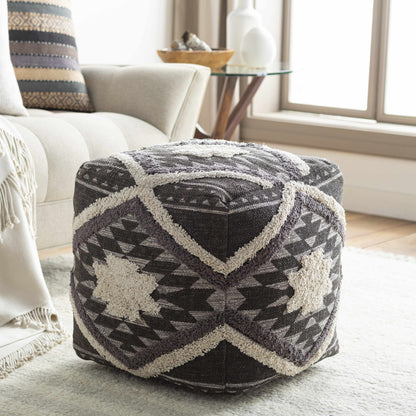 Almondbank Handwoven Cotton Pouf