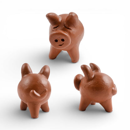 Lucky Three-Legged Terracotta Chanchito Pig