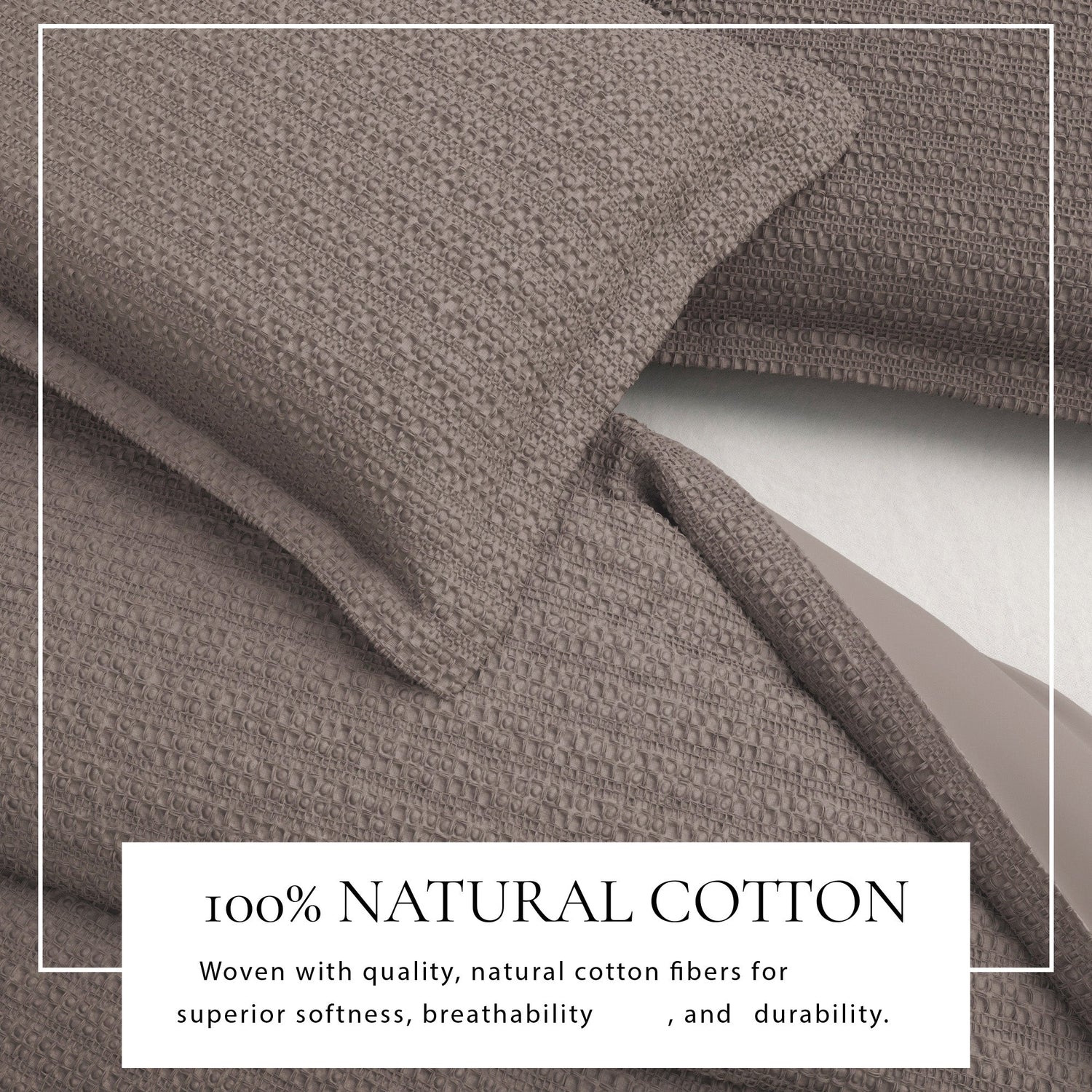 100% Cotton Honeycomb Waffle Duvet Set - Mattea Collection