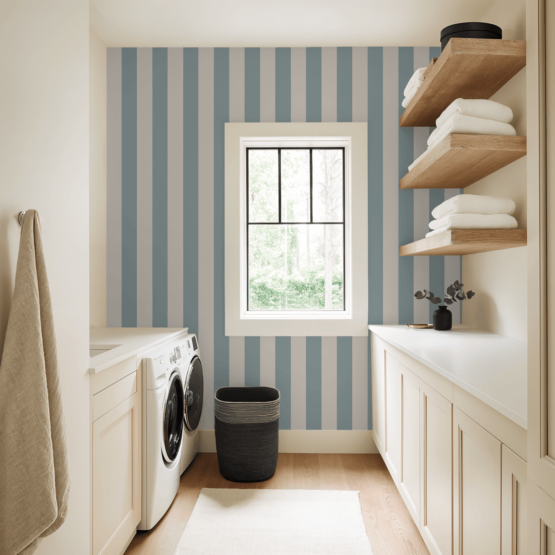 Simply Stripes (Blue) Wallpaper