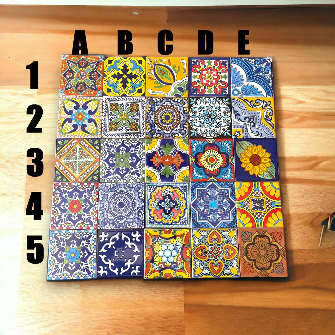 Mexican Talavera 4" Ceramic Tiles | Box of 90 Wholesale