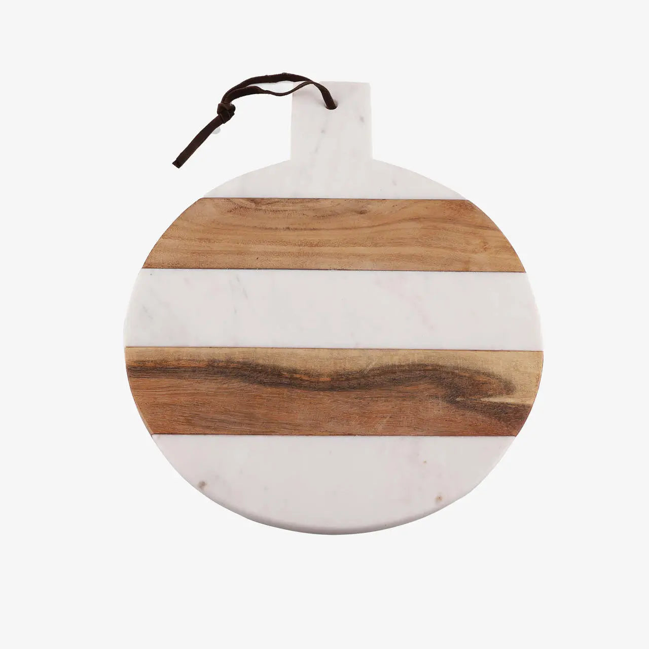 Mez Round Marble/Wood Paddle Charcuterie Board