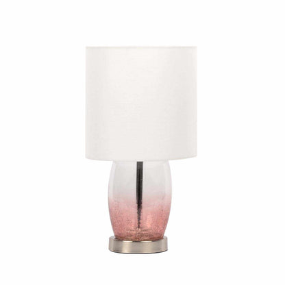 Pertek Pink/White Glass Table Lamp