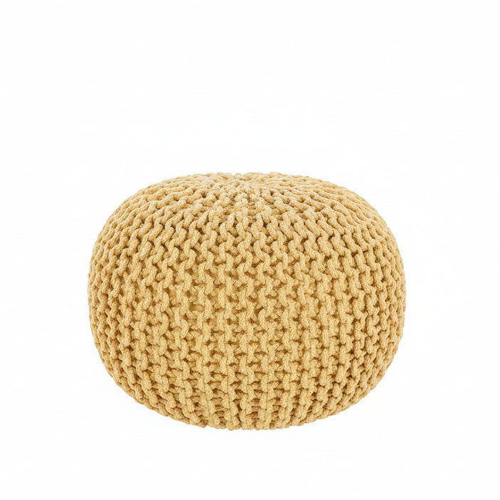 Yablanitsa Orange Knitted Pouf