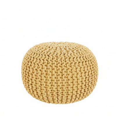 Yablanitsa Orange Knitted Pouf