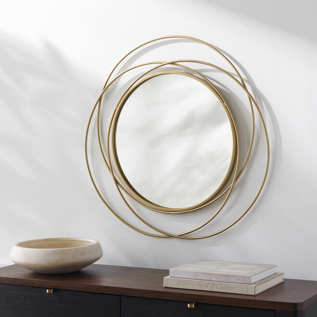 Monamon Round Rattan Mirror