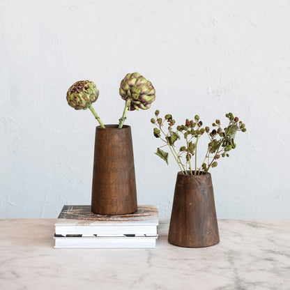 Reclaimed Hardwood Vases