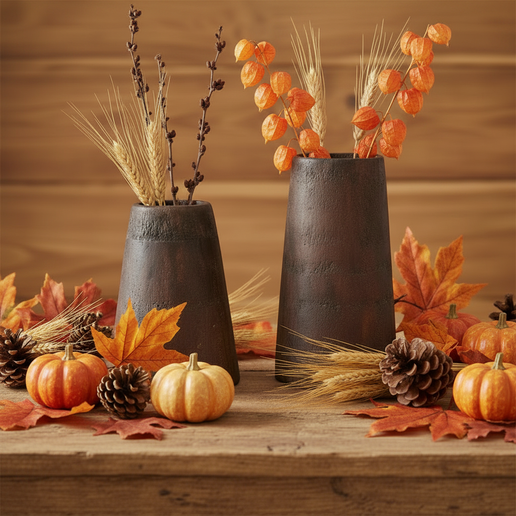 Reclaimed Hardwood Vases