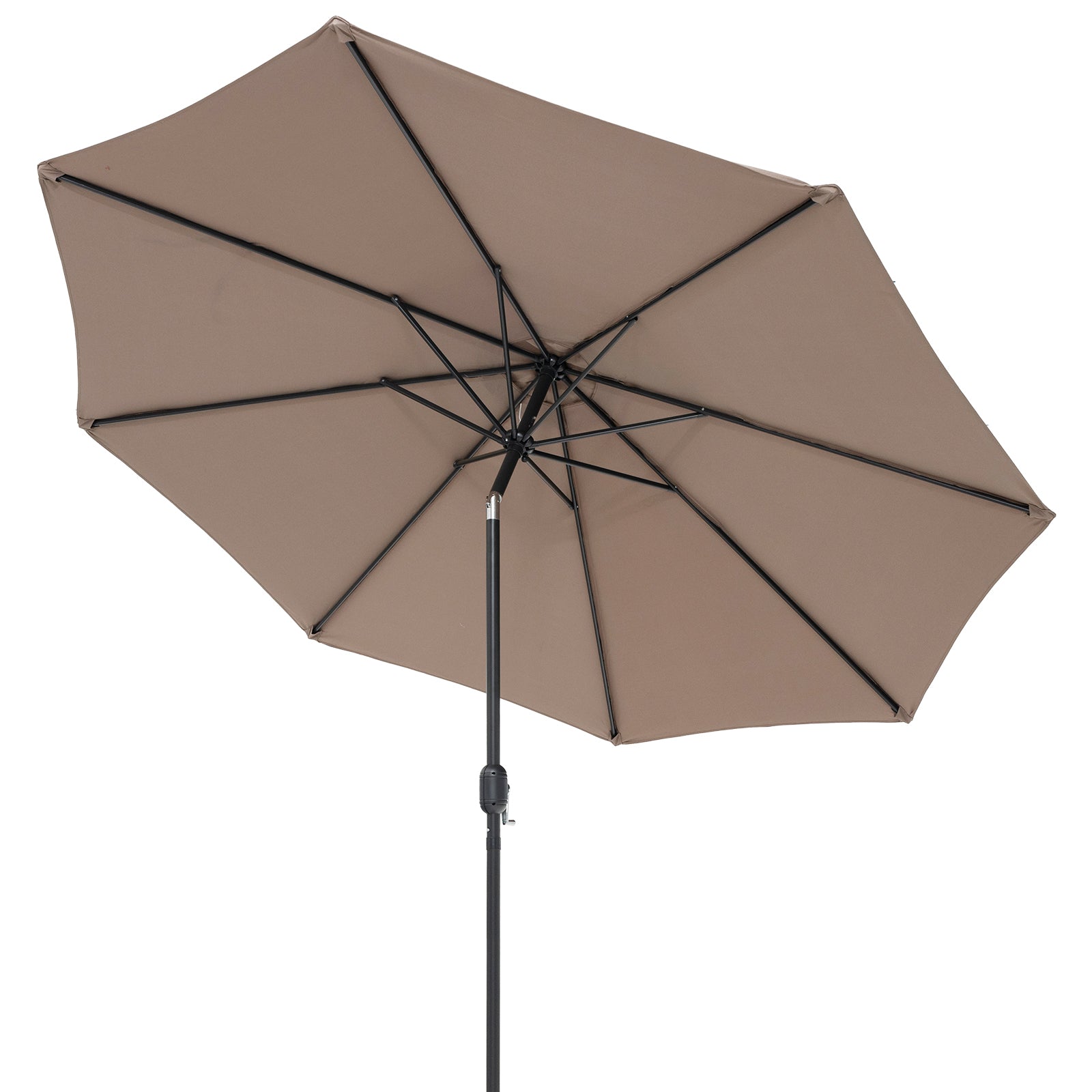 10 Ft Outdoor Patio Umbrella with Tilt and Crank - 7 Colors