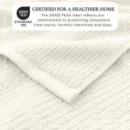 Turkish Cotton Ribbed 6-Piece Bath Towel Set - Georgiana Collection