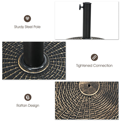Wicker Style Patio Resin Umbrella Base - 22lb