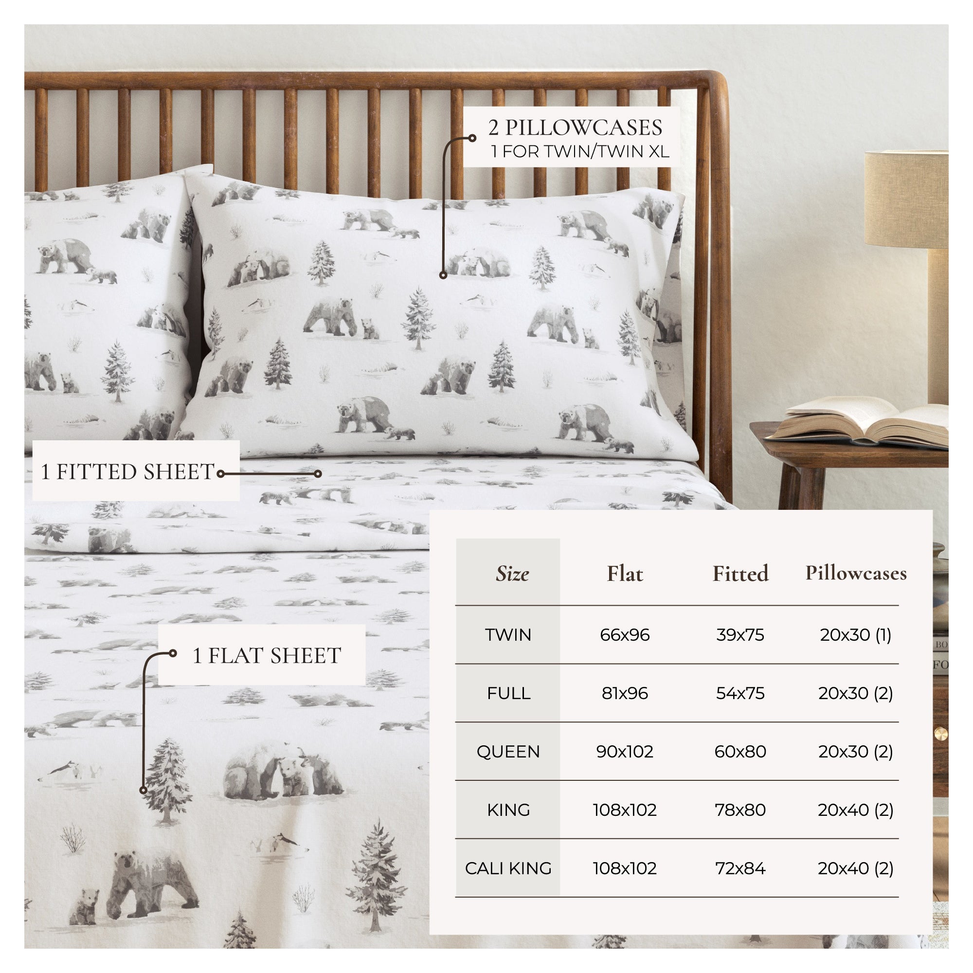 Turkish Cotton Flannel Sheet Sets - Lakeview Collection
