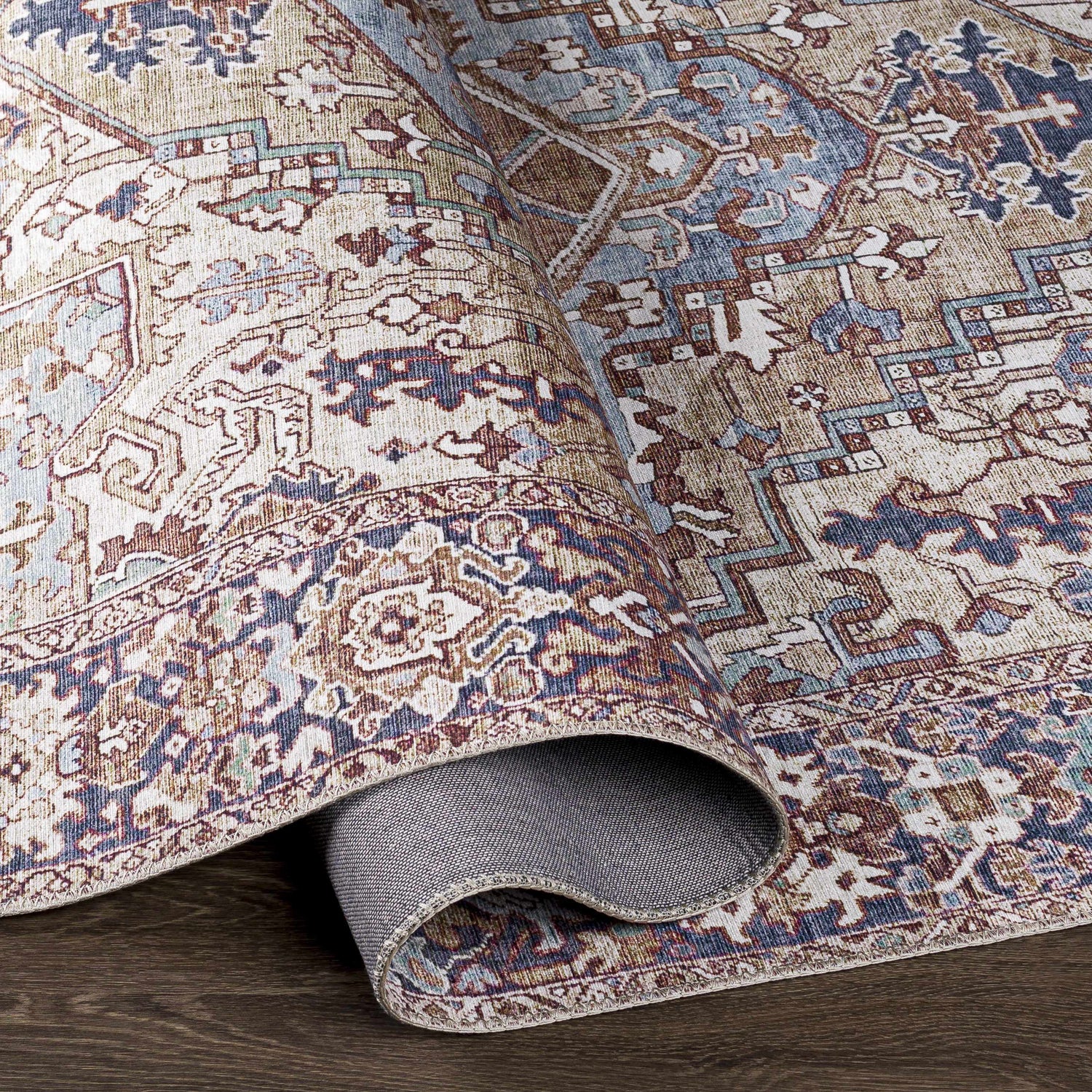 Neyland Iris Olive &amp; Brown Area Rug 2360
