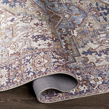 Neyland Iris Olive &amp; Brown Area Rug 2360