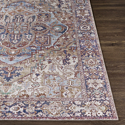 Neyland Iris Olive &amp; Brown Area Rug 2360