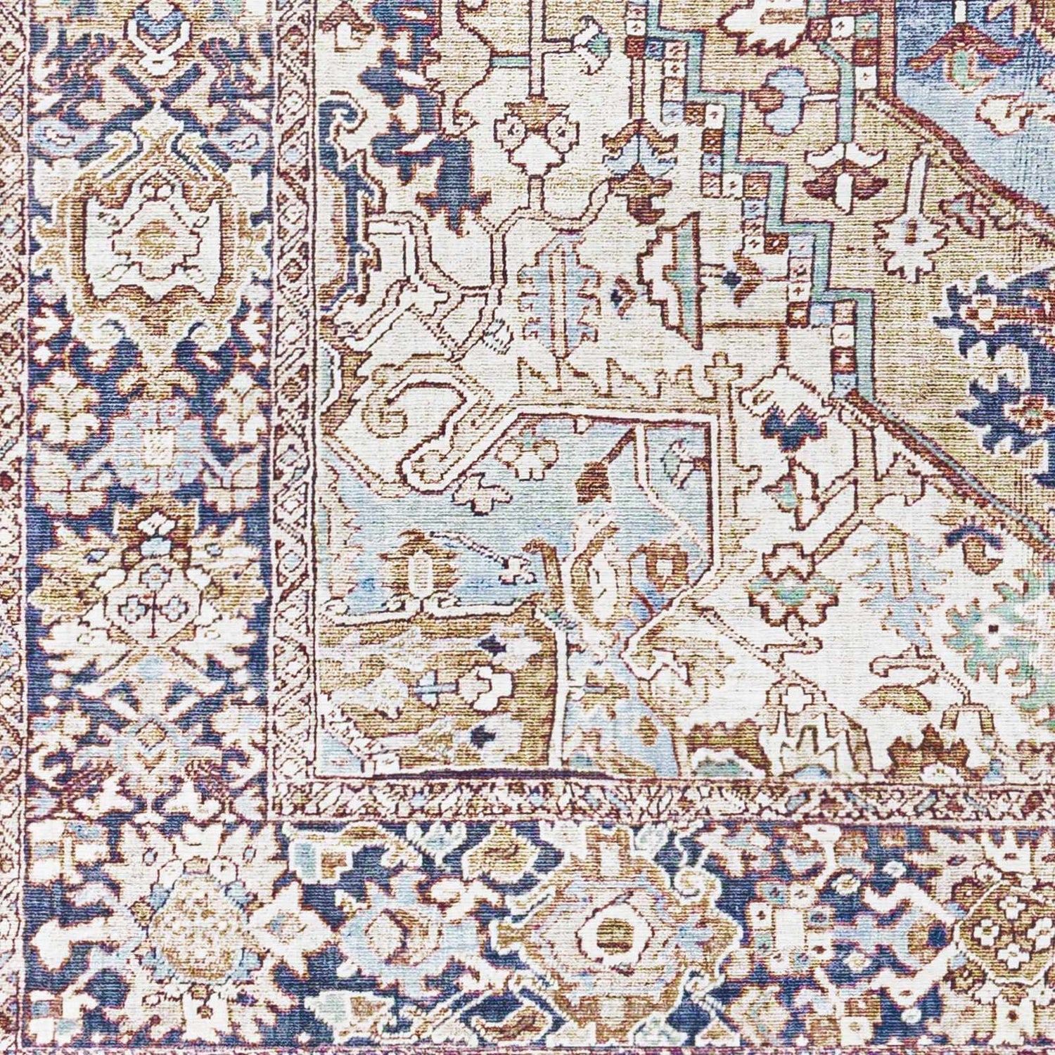 Neyland Iris Olive &amp; Brown Area Rug 2360