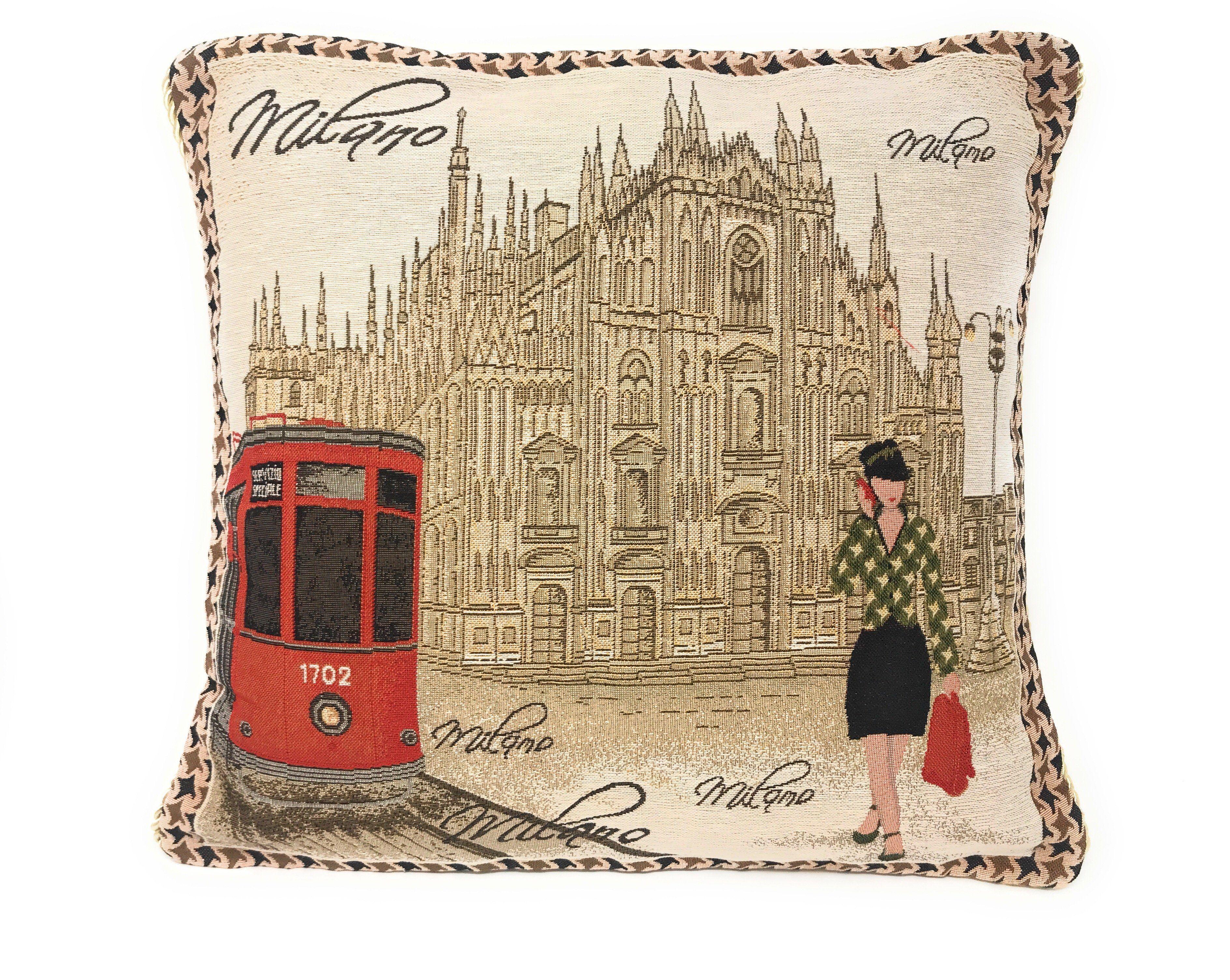 Milano Postcard Tapestry Throw Pillows - Set of 2