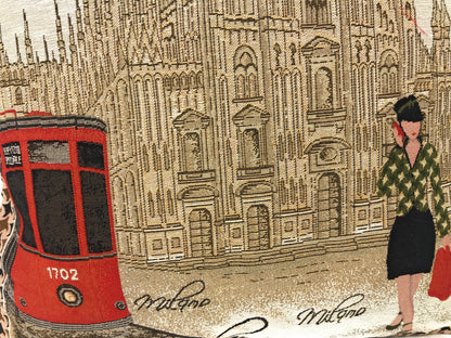 Milano Postcard Tapestry Throw Pillows - Set of 2