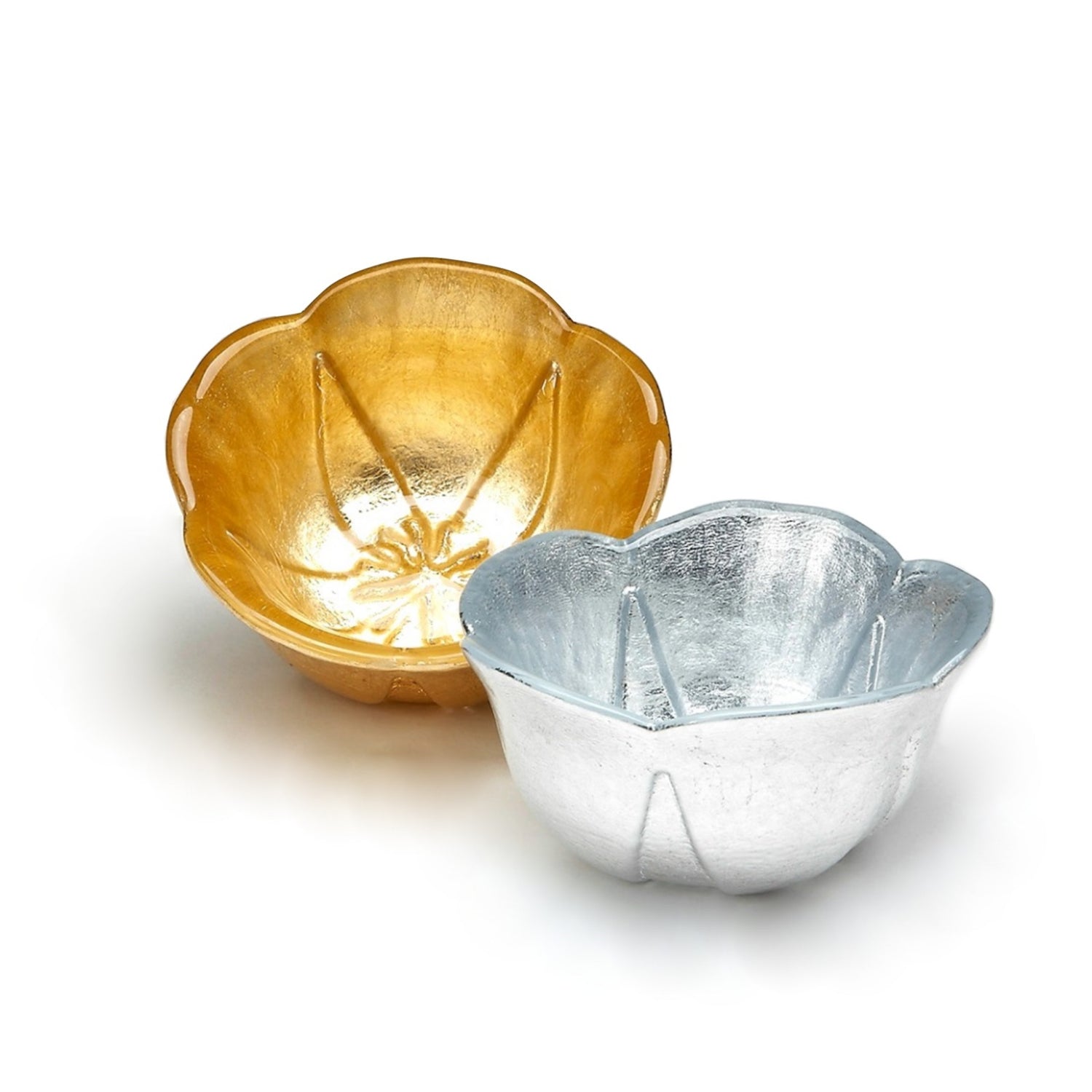 POPPY 3.4" Silver Leaf Bowls - Set of 4