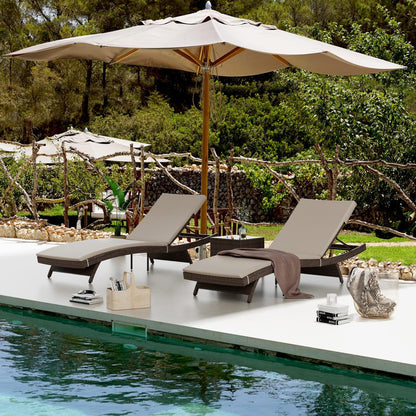 Rattan Chaise Lounge Set - 1 pc, 2 pc, 3 pc, 6 pc