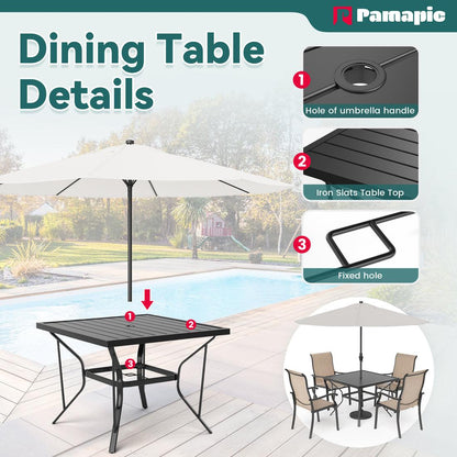 Textilene Dining Table Set (5 Pieces)