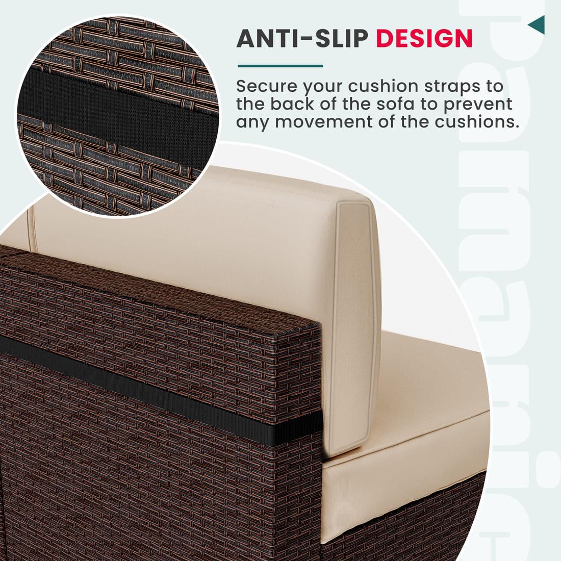 14-Piece Replacement Cushions for Patio Furniture - Waterproof &amp; UV Resistant - 4 Colors