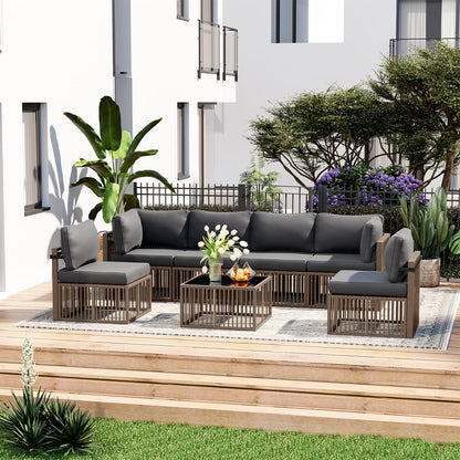 Wicker Outdoor Sectional Sofa - 3 Colors