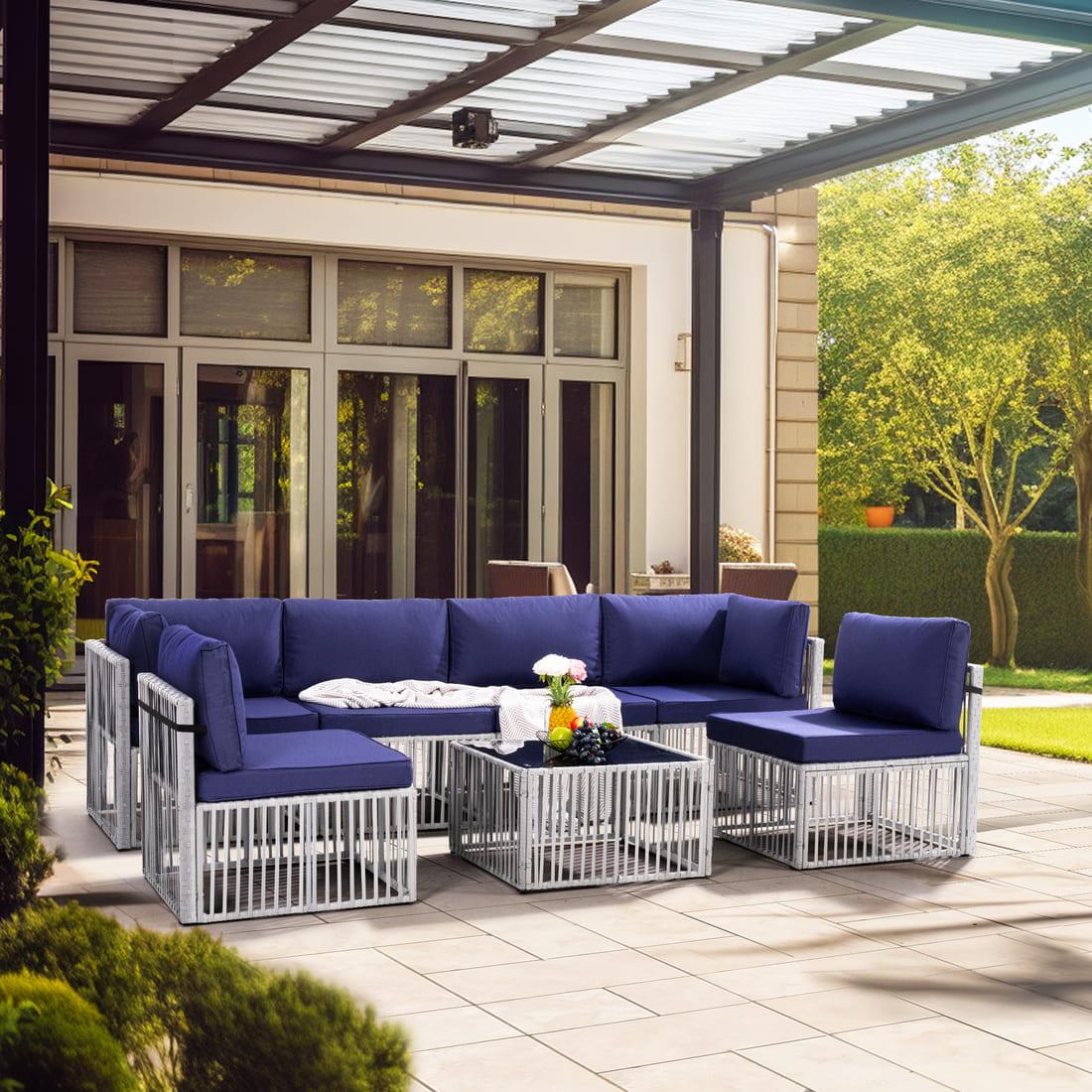 Wicker Outdoor Sectional Sofa - 3 Colors
