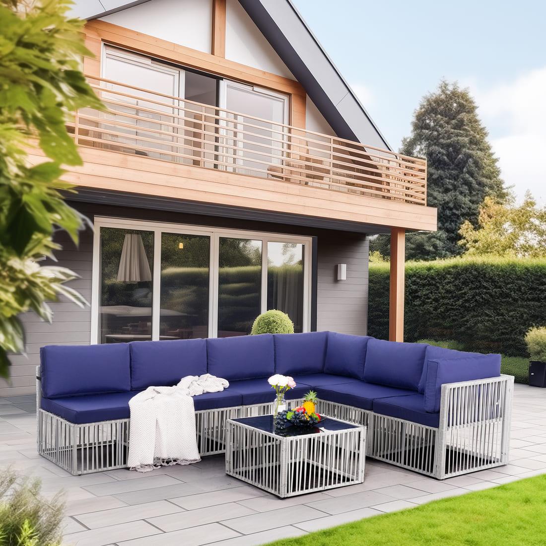 Wicker Outdoor Sectional Sofa - 3 Colors