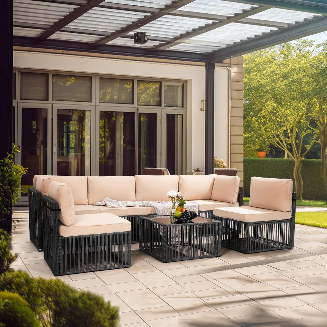 Wicker Outdoor Sectional Sofa - 3 Colors