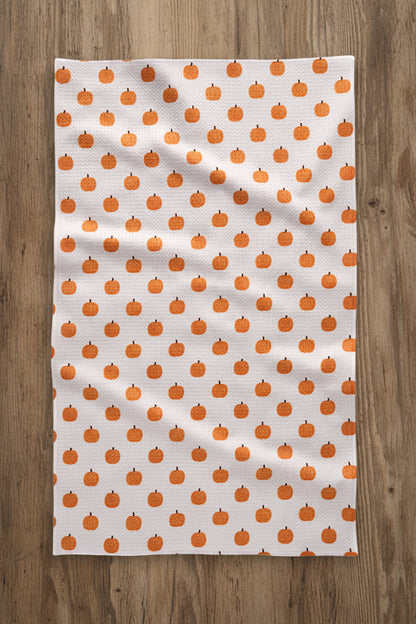 Pumpkin Patchwork Geometry Tea Towel