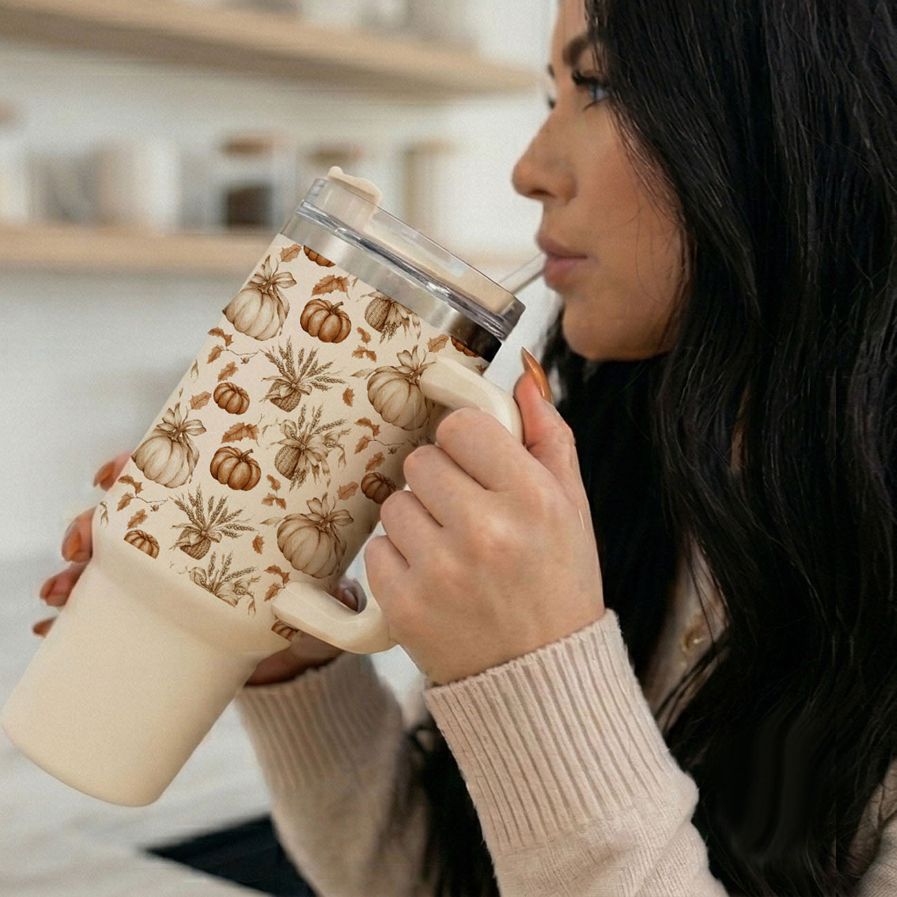 Rustic Pumpkins 40oz Insulated Tumbler