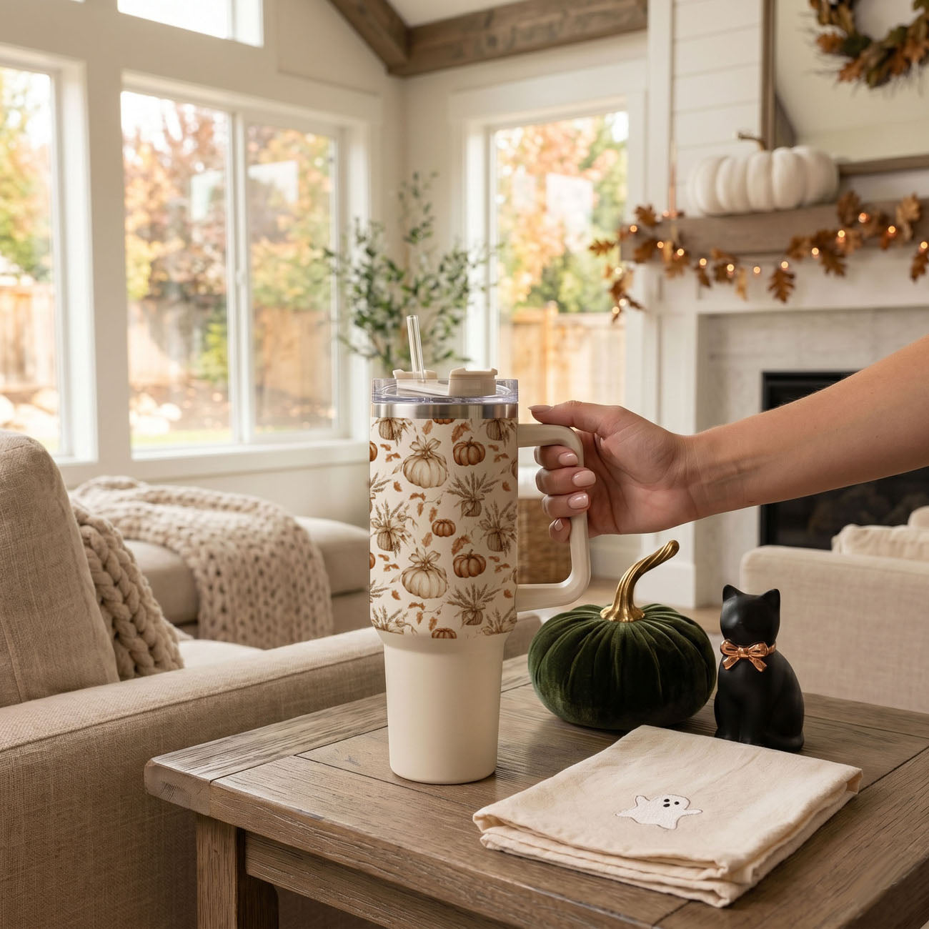Rustic Pumpkins 40oz Insulated Tumbler
