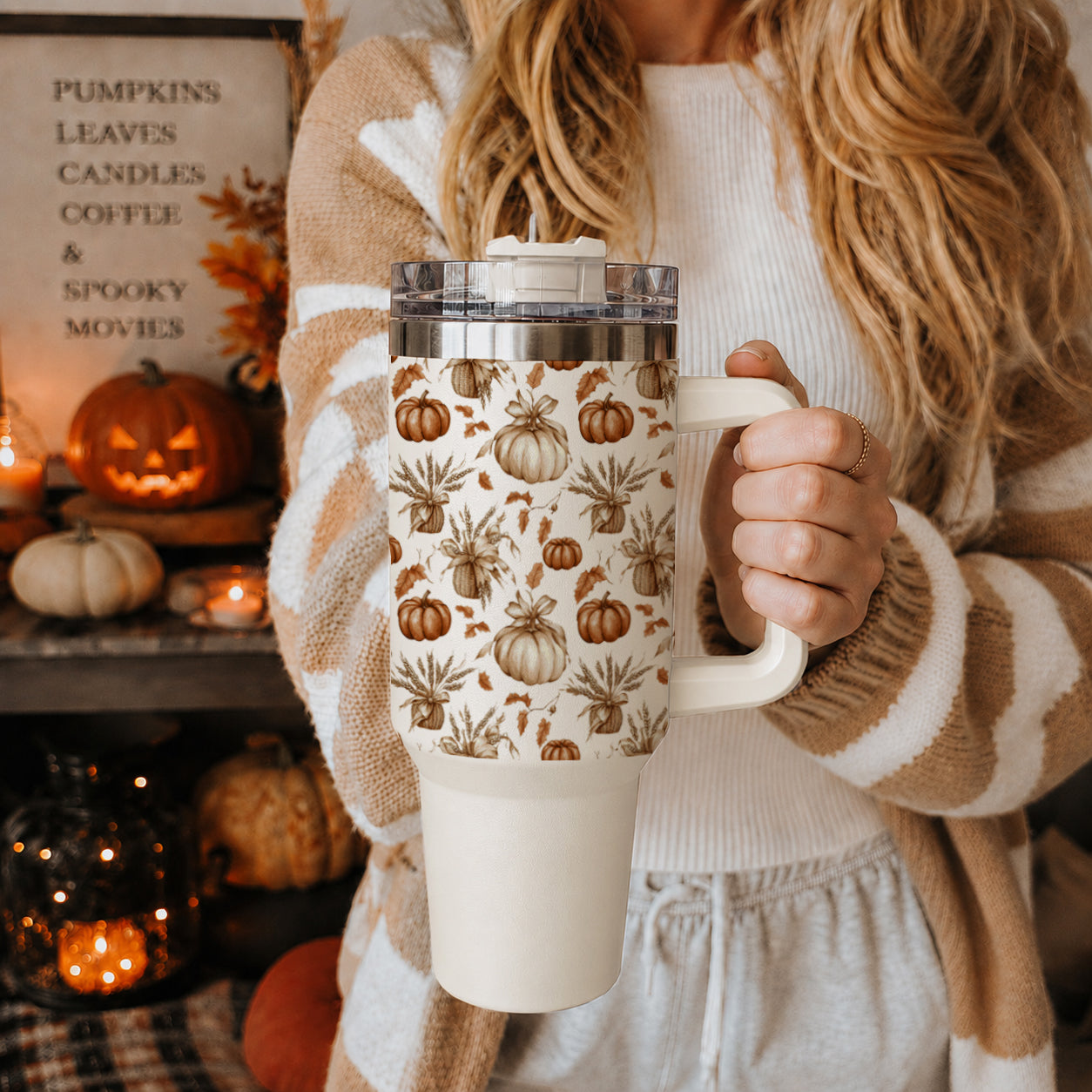 Rustic Pumpkins 40oz Insulated Tumbler