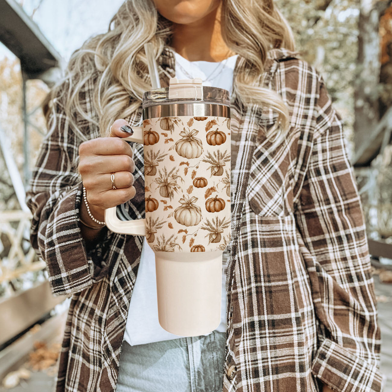 Rustic Pumpkins 40oz Insulated Tumbler