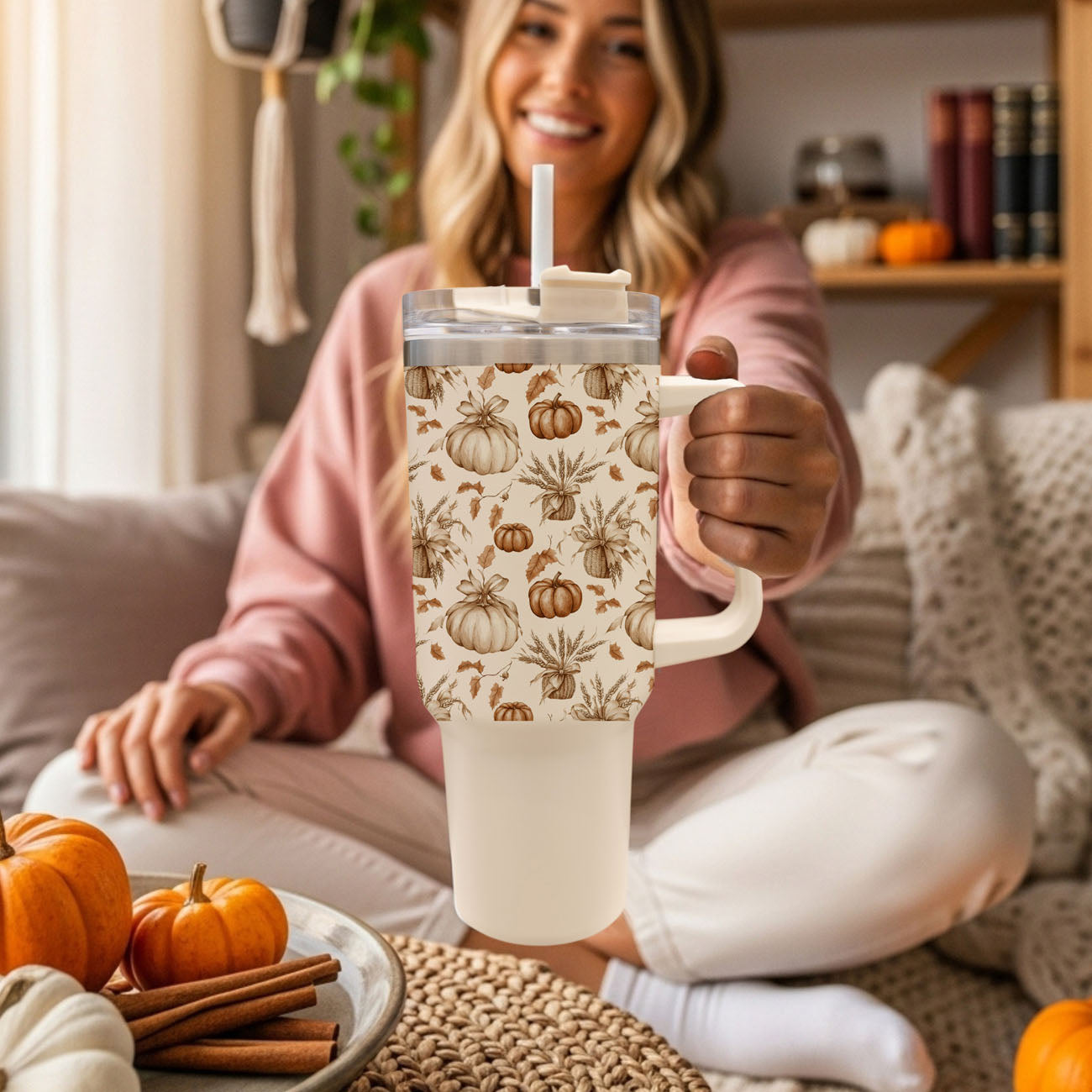 Rustic Pumpkins 40oz Insulated Tumbler