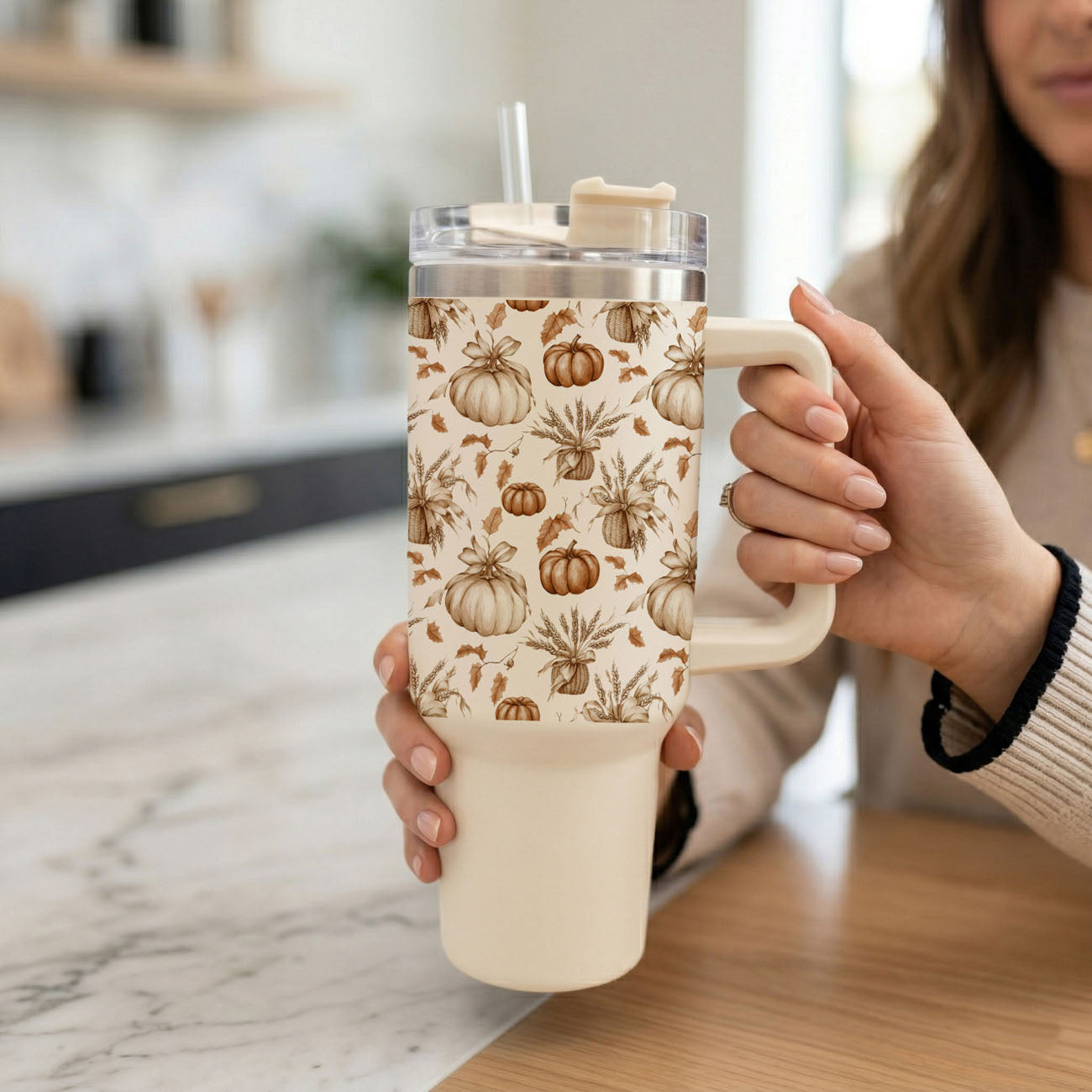 Rustic Pumpkins 40oz Insulated Tumbler