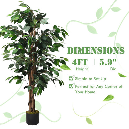 4 FT Indoor/Outdoor Artificial Ficus Tree
