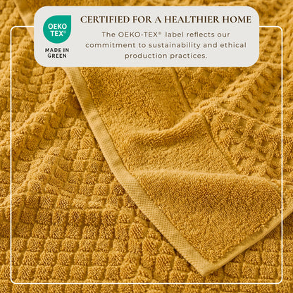 Cotton Diamond Waffle Weave Bath Towel Set - Grayson Collection